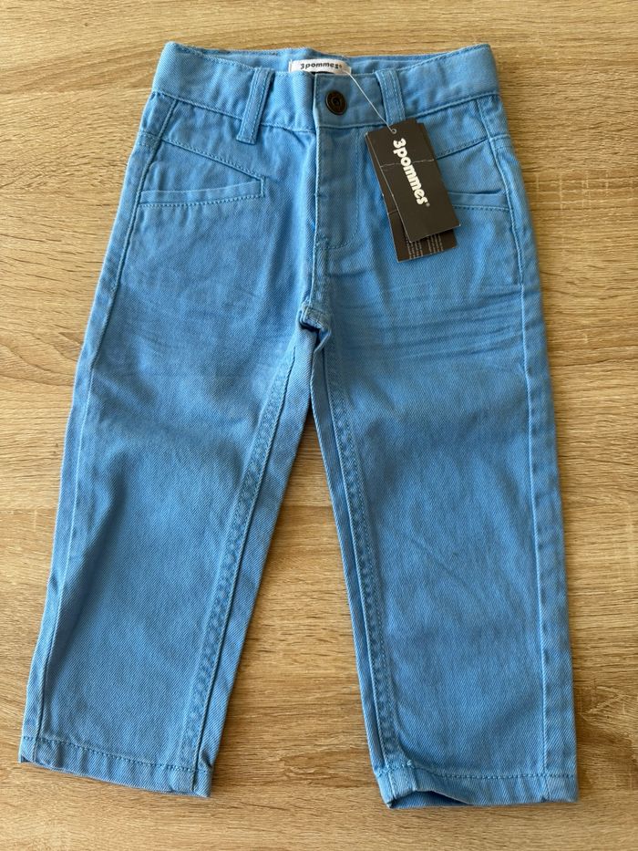 Pantalon garcon bleu taille reglable neuf 3 Pommes - photo numéro 1