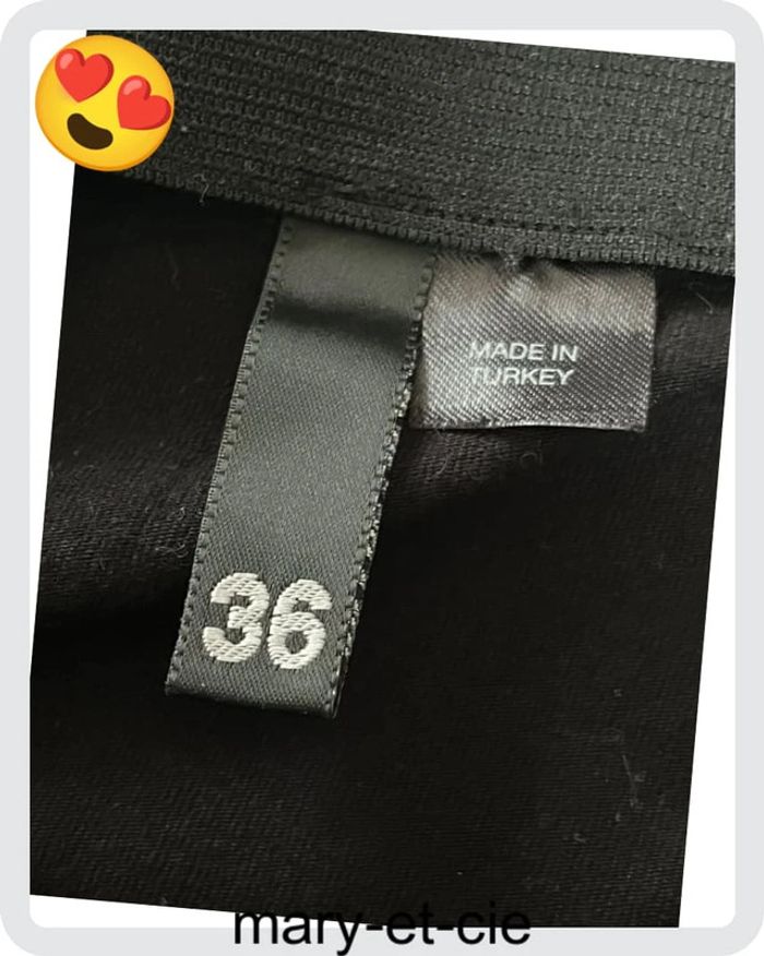SOLDÉ - Mini jupe noire moulante taille 36 , taille élastique - H&M - photo numéro 5