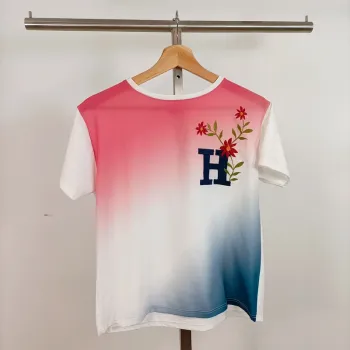T-shirt dégradé rouge/bleu – CMT Atelier – Taille M estimée A681