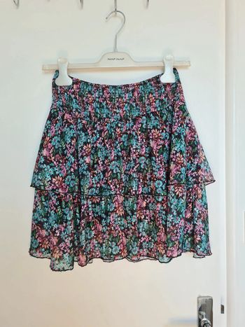 Jupe fleurie à volants - Taille unique