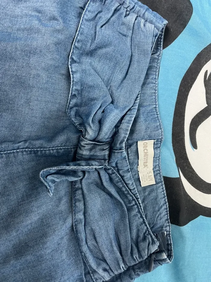 Short bleu style jean 5 ans - photo numéro 2