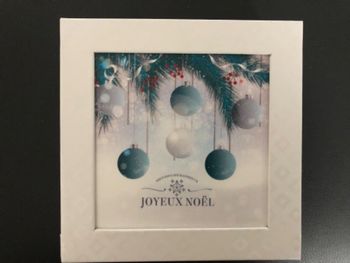 Boîte cadeau /cadre « joyeux noël » NEUVE