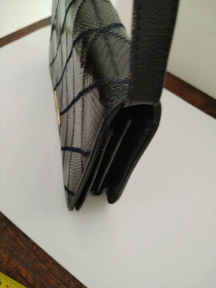 Pochette sac à main berma paris cuir peau de serpent - photo numéro 7
