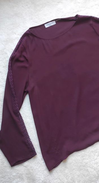 Blouse Cottonade Paris Violet Aubergine L fabriqué en France