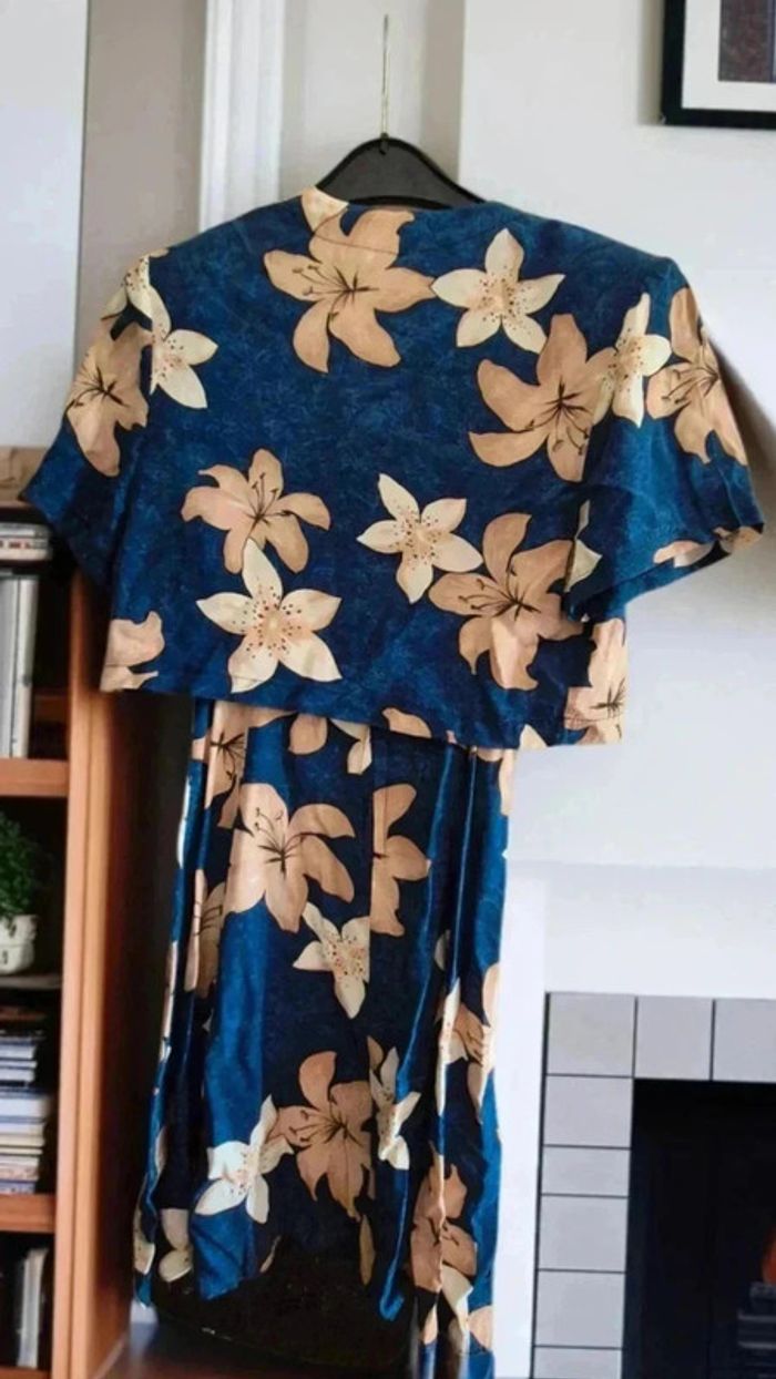 Ensemble 2 pièces veste robe bleu 🌹44🌹 pourquoi pas - photo numéro 2