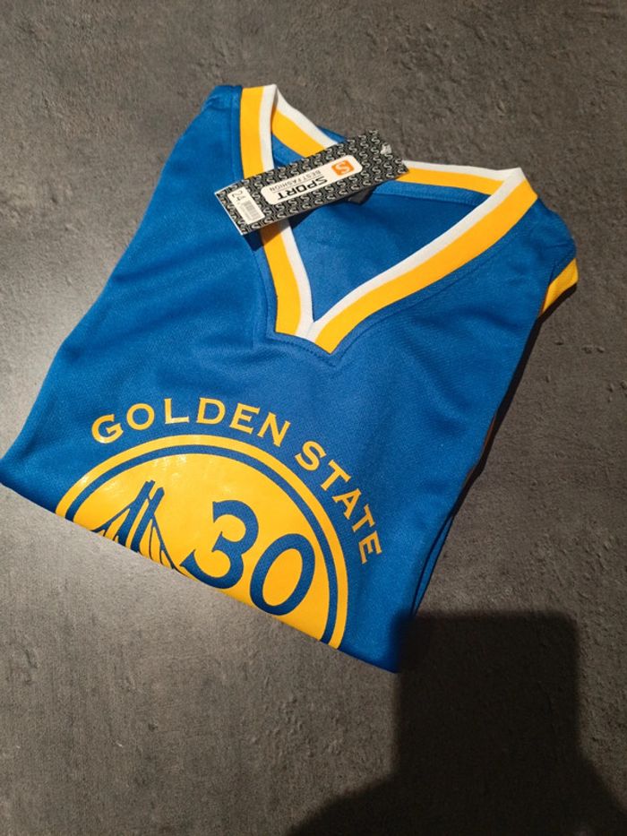 Tenue NBA golden state warriors Stephen Curry bleu. T.24 - photo numéro 4