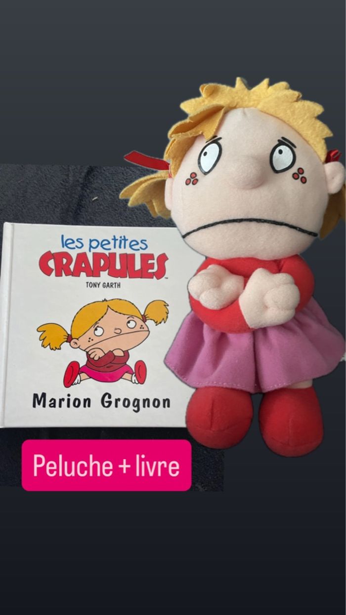 Livre + peluche crapule Marion grognon
