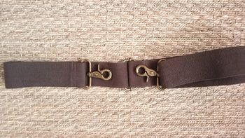 Ceinture tissu réglable marron