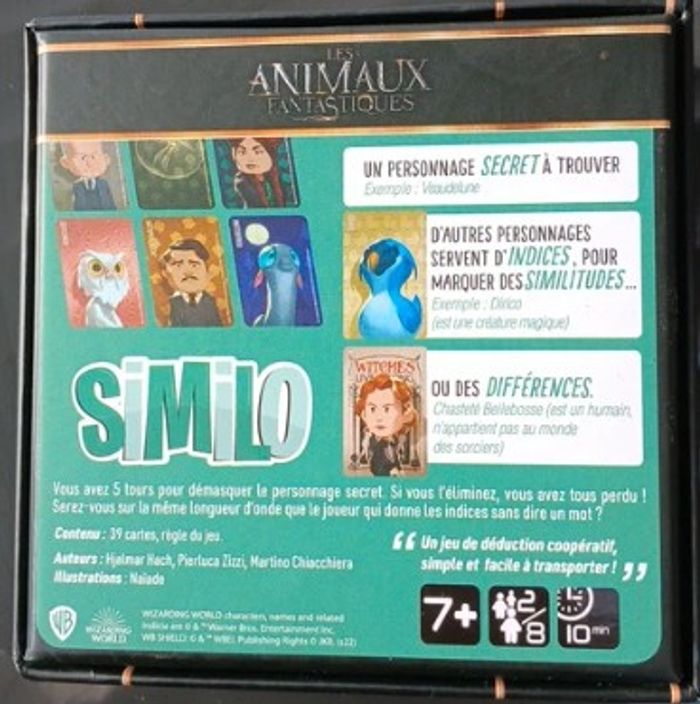 Jeu Similo Les animaux fantastiques - photo numéro 2