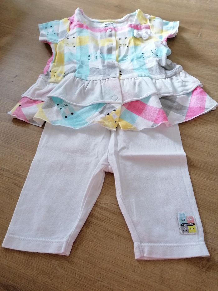 Ensemble mi-saison printemps/été bébé fille 9 mois