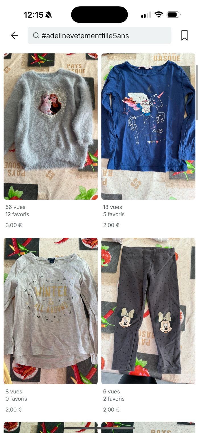 Lot de 25 vêtement fille 5 ans