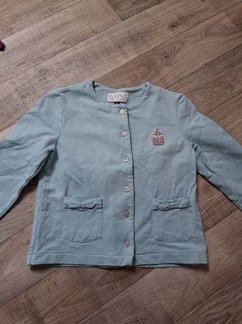 Veste fille bleu clair 6 ans