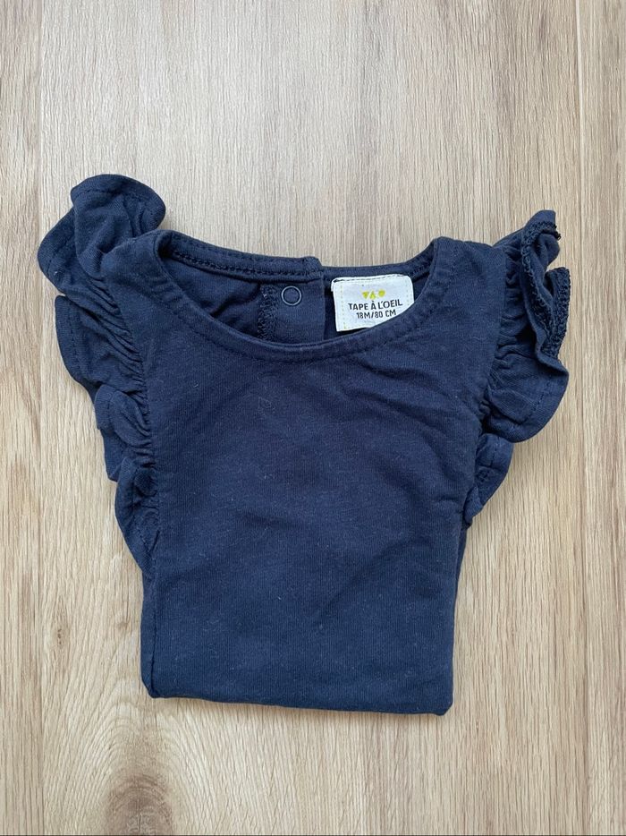 Tee shirt Tape a l’œil bleu marine 18 mois - photo numéro 3