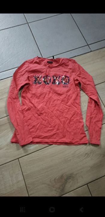 T-shirt fille paillettes ikks 12 ans