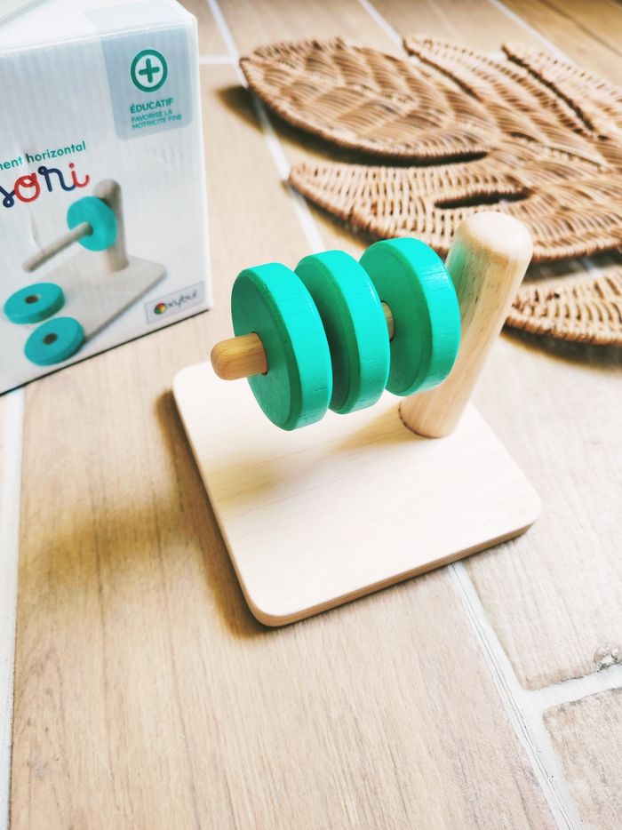 🔴Jeu d'encastrement horizontal formes/cercles à encastrer en bois marque Oxybul - photo numéro 2