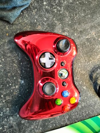 Manette XBOX 360 Chrome rouge