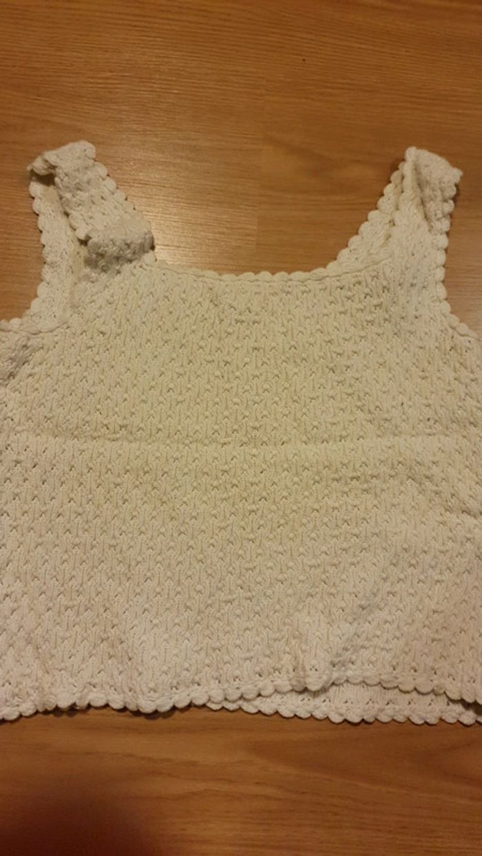 pull vintage coton brode marque et m 100% coton xl - photo numéro 3