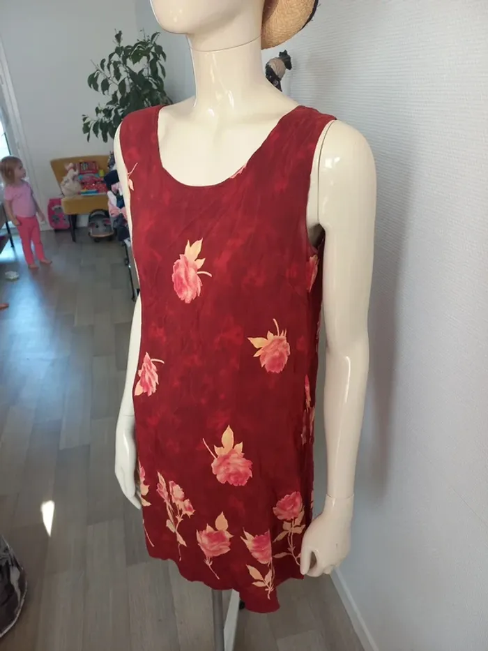 Robe d'été bordeaux S/M - photo numéro 2