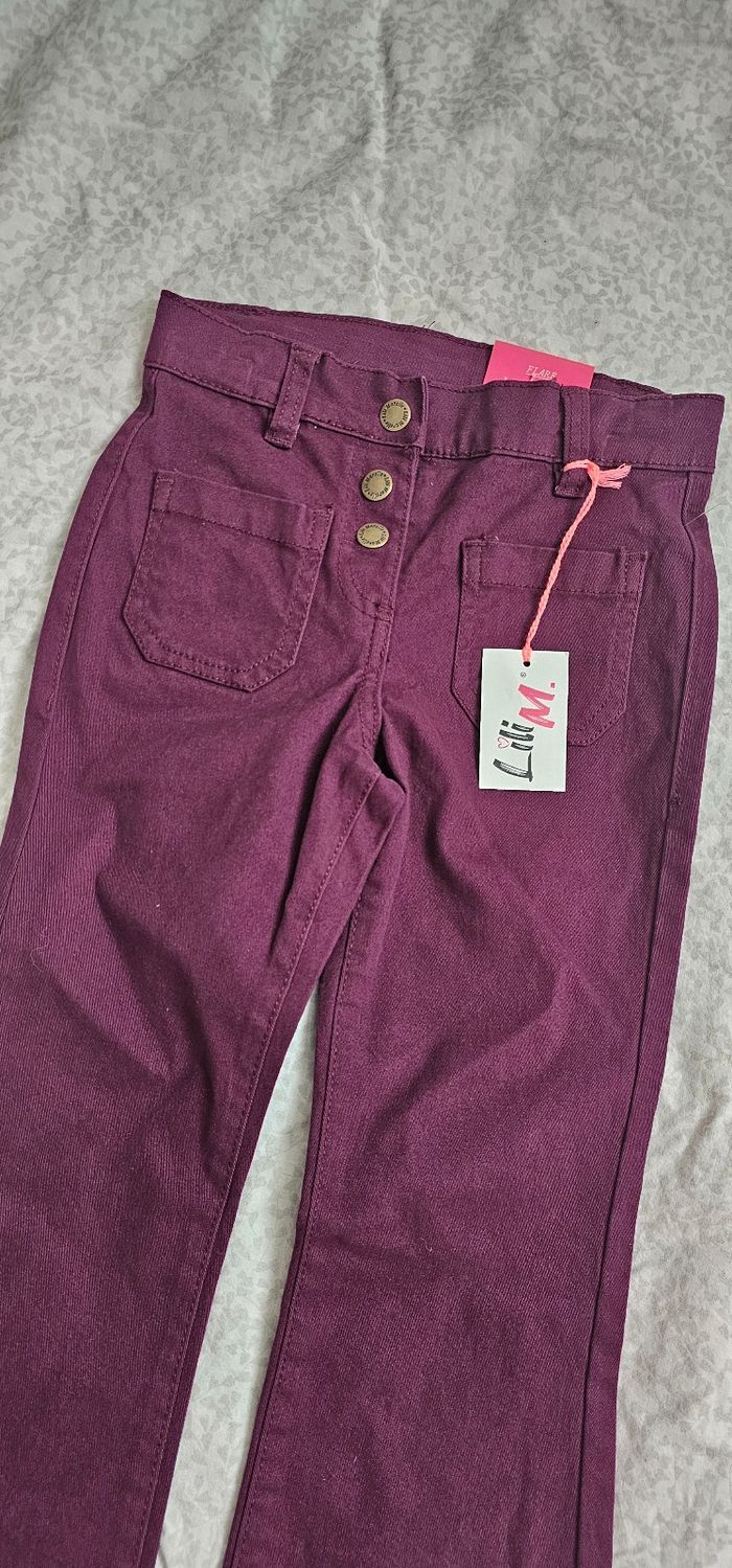 Pantalon fille 5 ans bordeaux Lilim – neuf avec étiquette - photo numéro 3