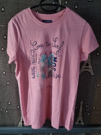 T-shirt rose avec écriture 14ans