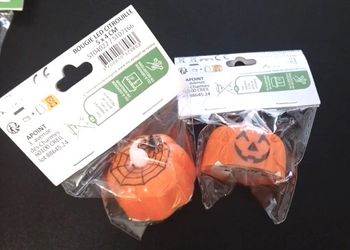 2 bougies Led d'Halloween - 5x4cm - neuf