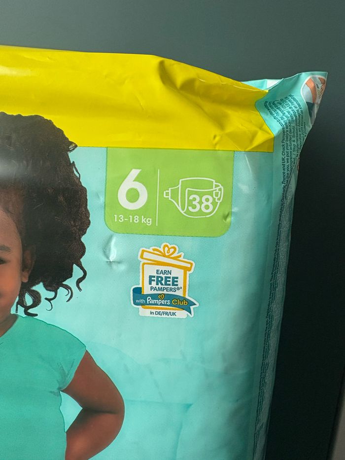 Un lot de deux pack de couches Pampers premium protection Taille 6 13/18 kg 38 couches X 2 - photo numéro 3