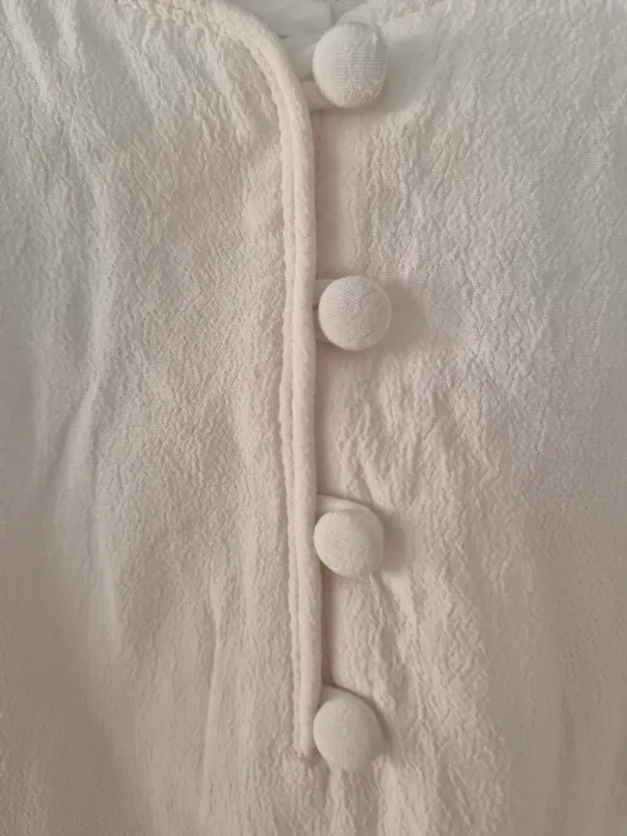 Debardeur femme blanc taille 38 a bretelles promod - photo numéro 3