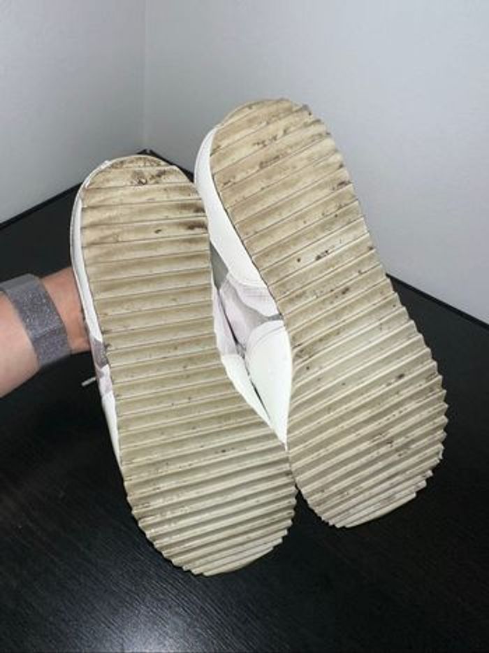 Baskets en cuir blanches et argentées Philippe Morvan T39 - photo numéro 7