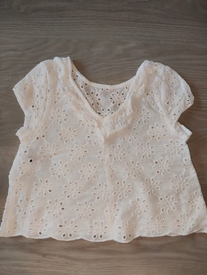 T-shirt broderie anglaise - photo numéro 2