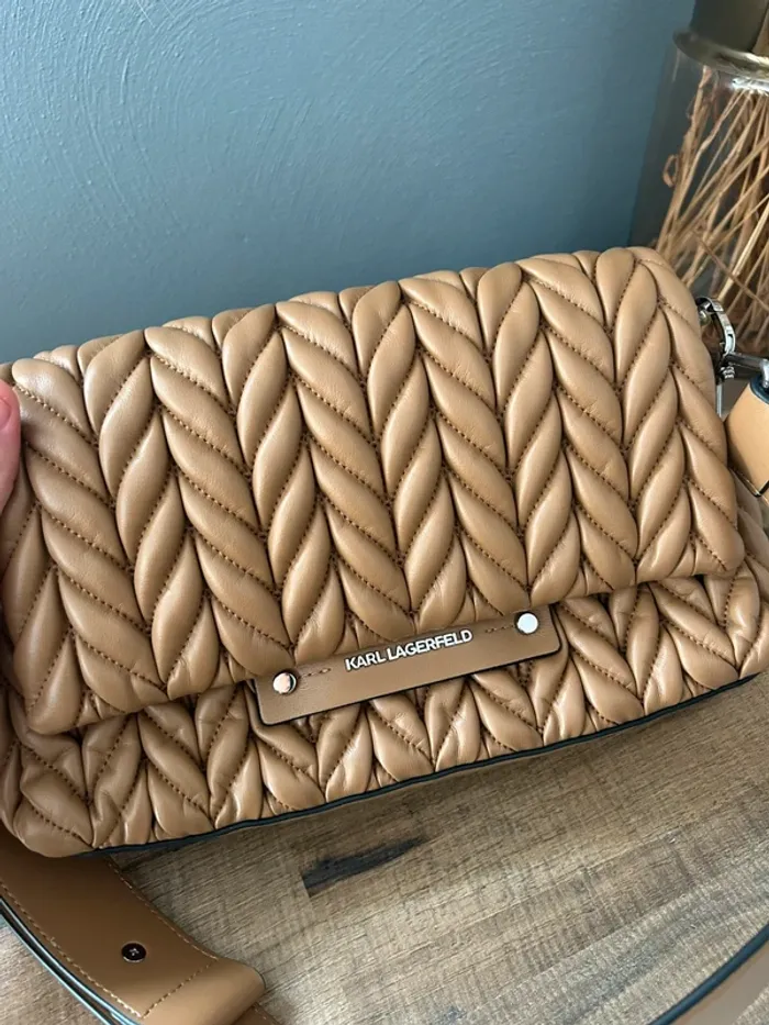 Sac bandoulière épaule Karl Lagerfeld Camel Neuf - photo numéro 5