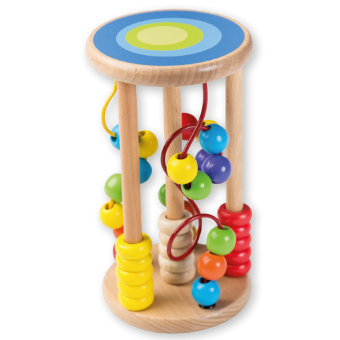 CHEMIN DE PERLES ROULANTS EN BOIS DE JOUECO N°80051 - photo numéro 2