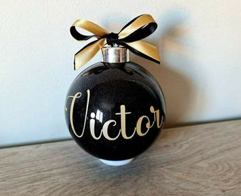 Boule de Noël personnalisée à  pailllettes