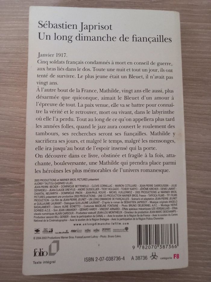 Livre Un long dimanche de fiancailles - photo numéro 3