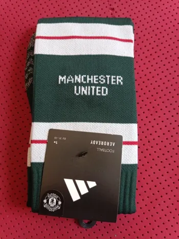 Chaussettes de foot Manchester United, Adidas Authentique Officiel taille 31/33, Neuf