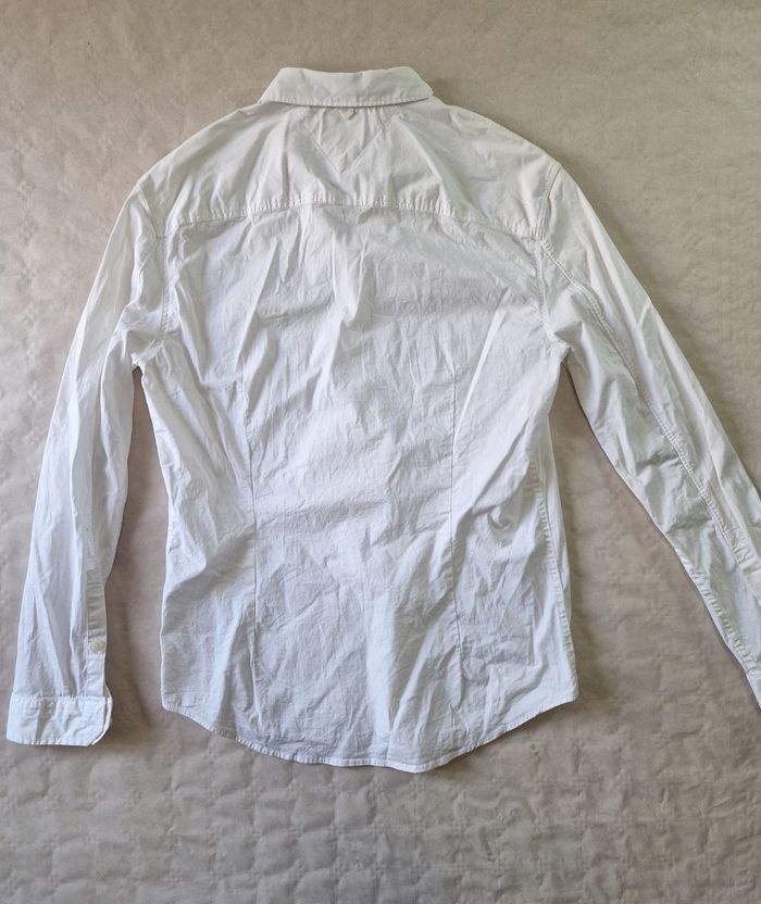 Chemise  manches longues  , homme  , Tommy Hilfiger  , blanche , taille L , Slim - photo numéro 3