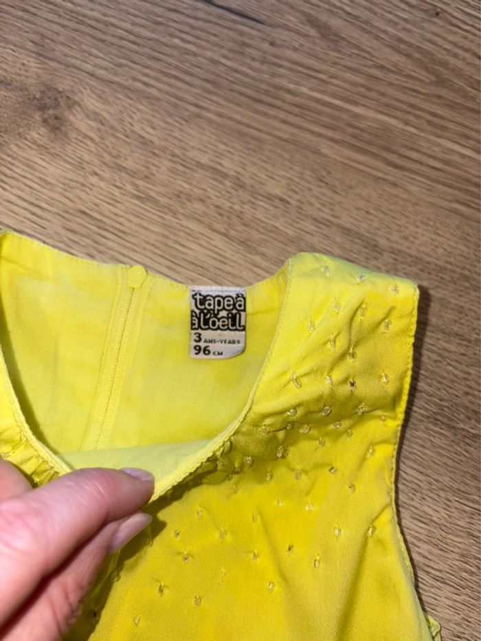 Robe fluide jaune tape à l’œil 3 ans - photo numéro 3