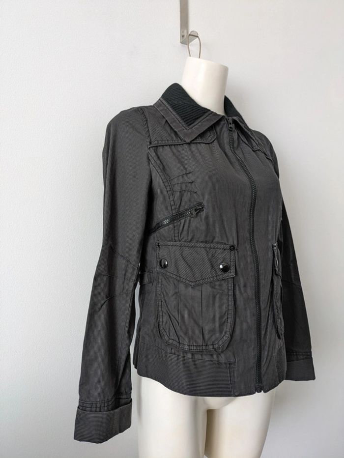 Veste zippée légère 100% coton - Zara Trf - taille S - photo numéro 2