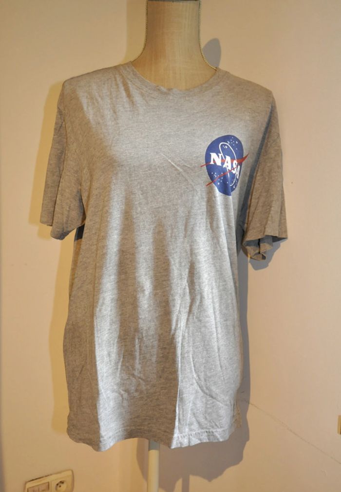 H&M t-shirt gris Nasa t.L homme - photo numéro 3