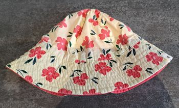 Chapeau réversible - bébé fille 6/12M