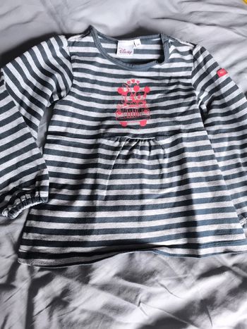 Tee shirt manches longues Mickey Minnie 3 ans