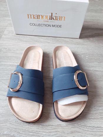 Mules Manoukian couleur Navy 39