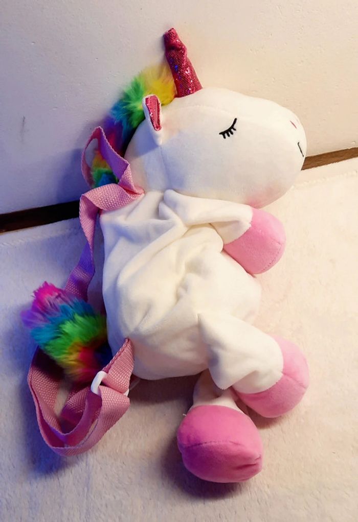 Peluche Sac à dos Licorne flying tiger - photo numéro 2