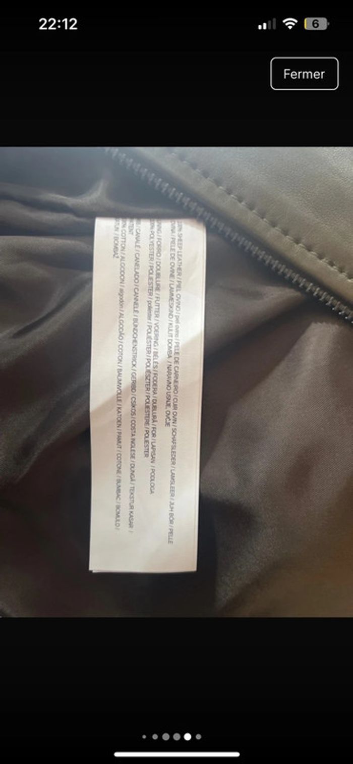 Blouson cuir Mango taille L neuf - photo numéro 9