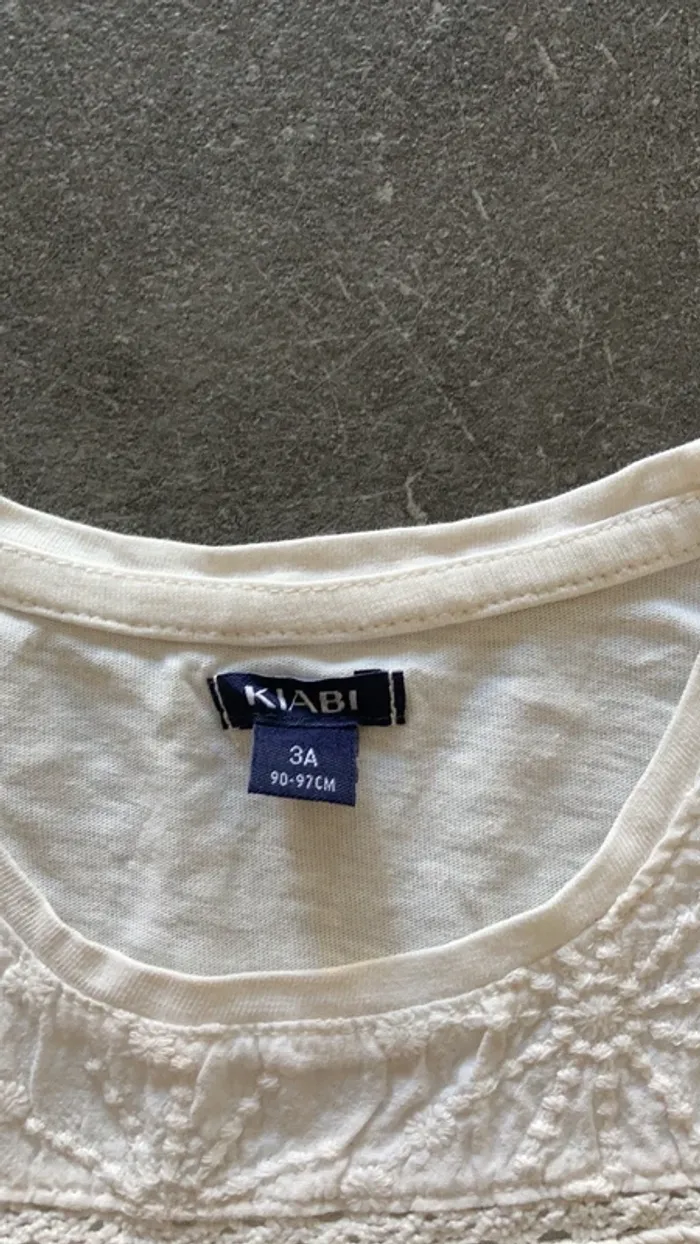 Teeshirt blanc fille 3 ans - photo numéro 2
