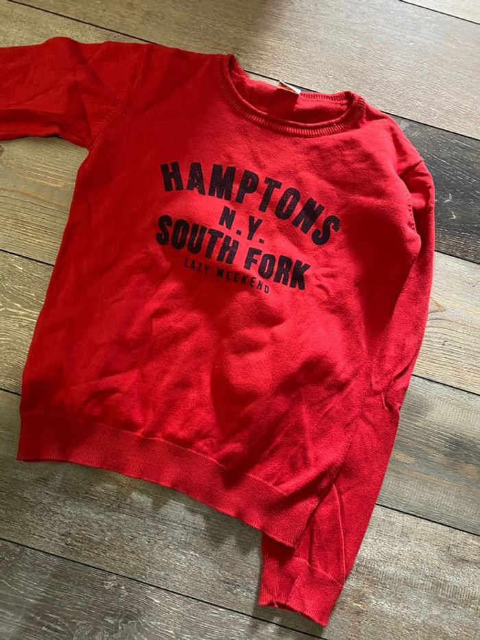 Pull rouge TAO 14 ans