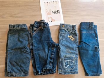 Lot de 4 jeans 3 mois