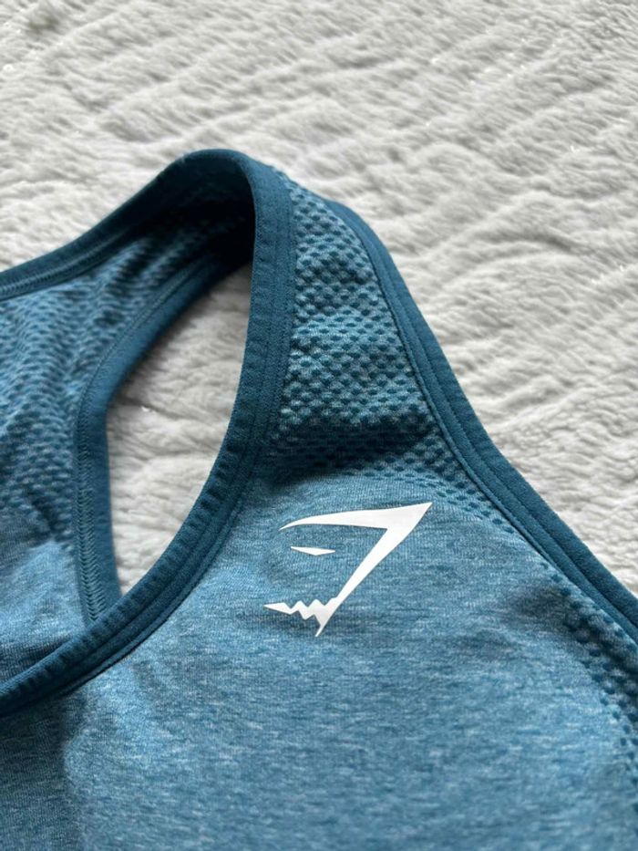 Ensemble Gymshark Vital Seamless – Brassière Legging taille haute Bleu Turquoise M/38– Comme Neuf - photo numéro 2