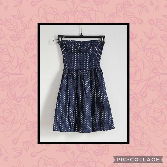 Robe bleu à pois taille 38