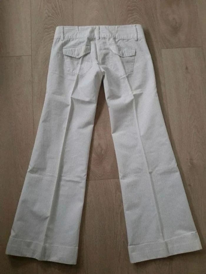 Pantalon blanc Freeman T.porter avec très fines rayures T28 - photo numéro 3