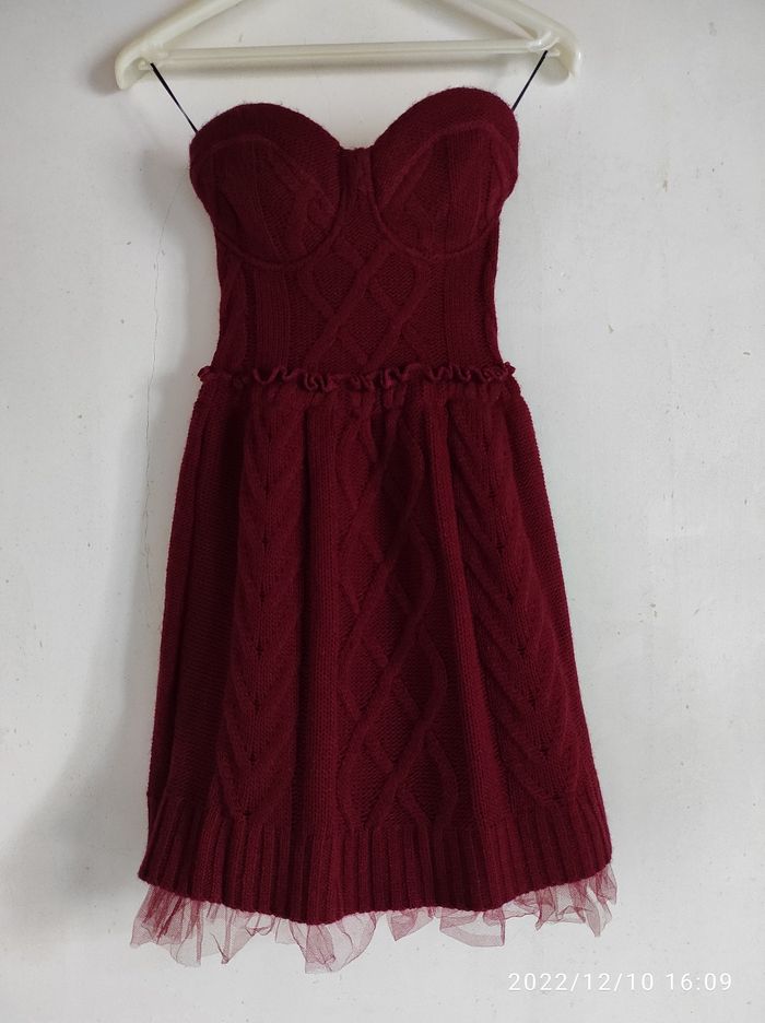 Robe bustier en laine